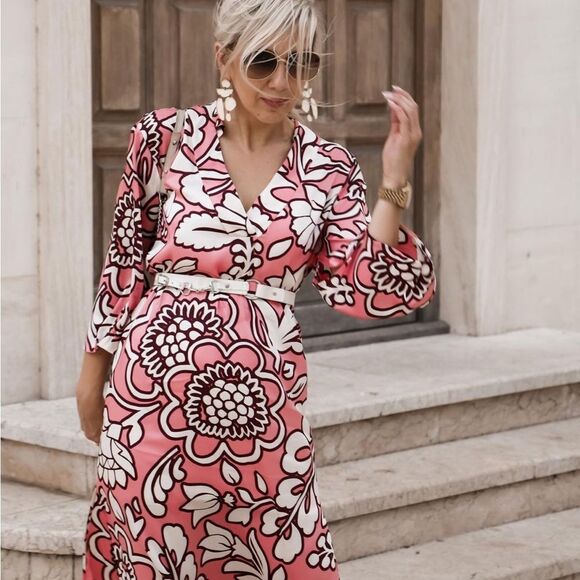 Zara satin floral tunic new with tags - Picture 1 of 8